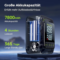 Syncwire vzduchová pumpa Přenosný vzduchový kompresor 10,35 baru 3x rychlejší pumpa na pneumatiky Elektrická pumpa na pneumatiky